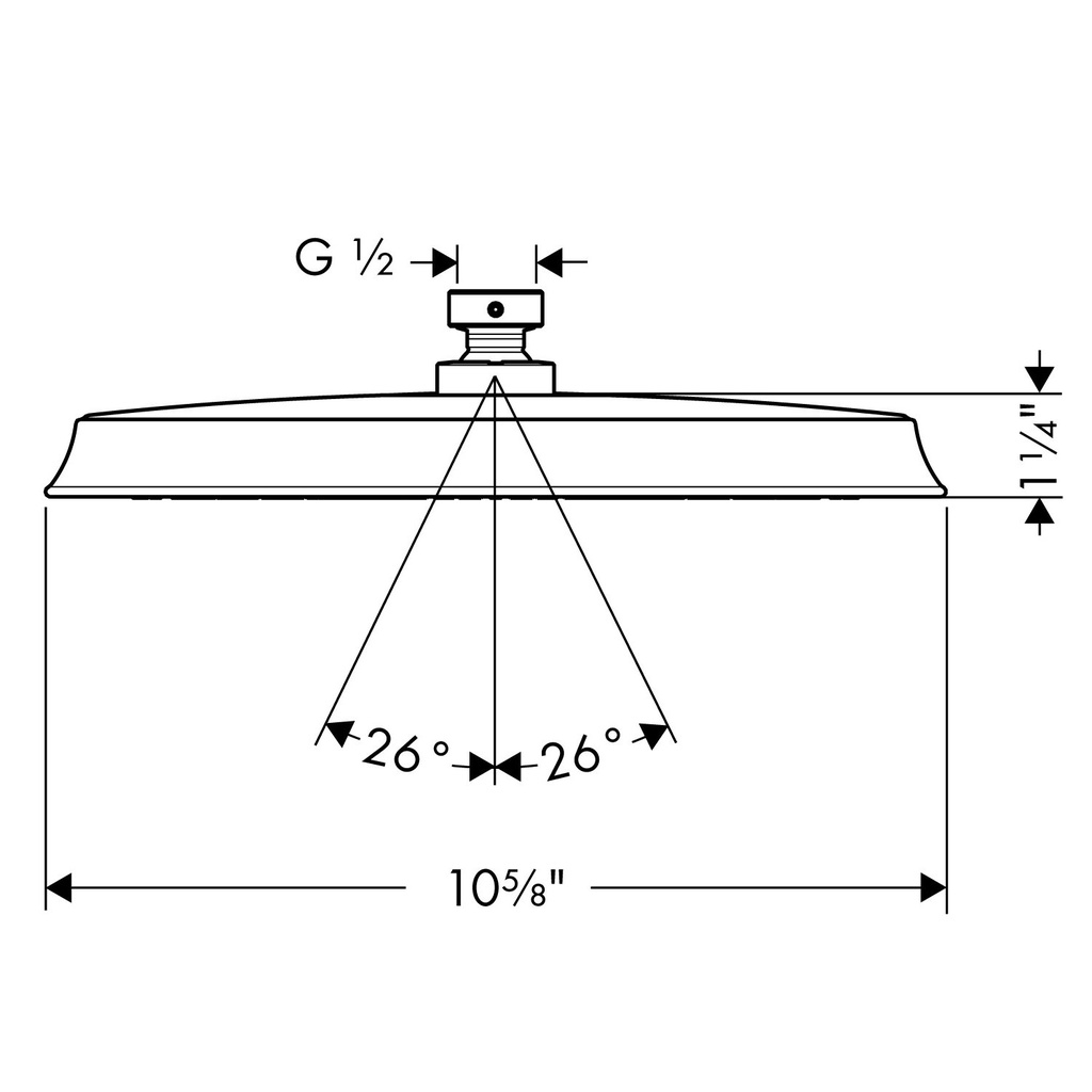 Hansgrohe 26921821 Raindance C 240 1 Jet 2.5Gpm