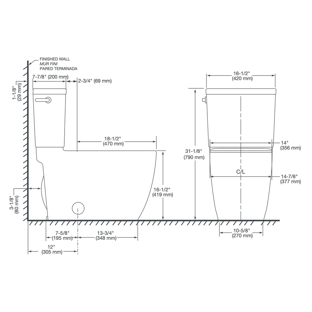Grohe 39671000 Essence Tank Cover Lh & Rh Tanks