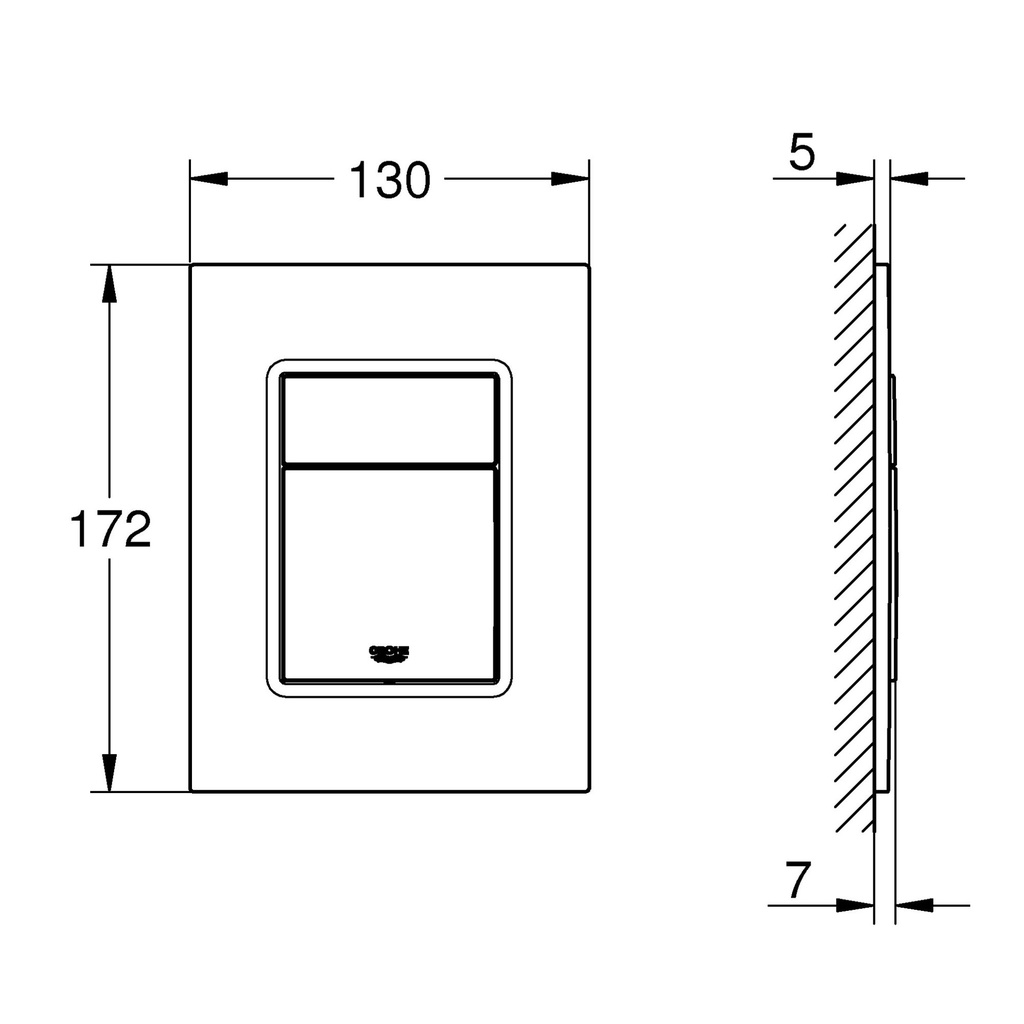 Grohe 37535GN0 Skate Cosmopolitan Wall Plate S