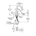 Grohe 32298GN3 Zedra Sngl Hdl Kitchen C-Spout High Brushed Cool Sunrise