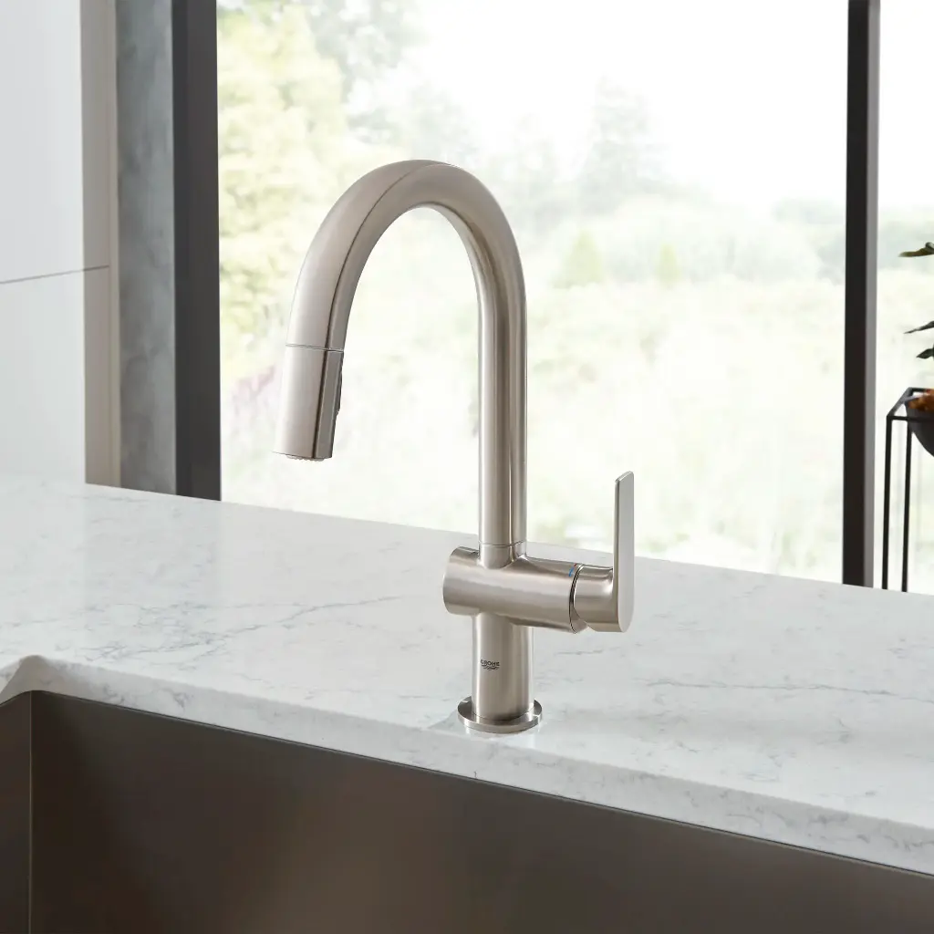 Grohe 30378DC0 Defined Dual Spray Pull-Down Bar Faucet SuperSteel InfinityFinish