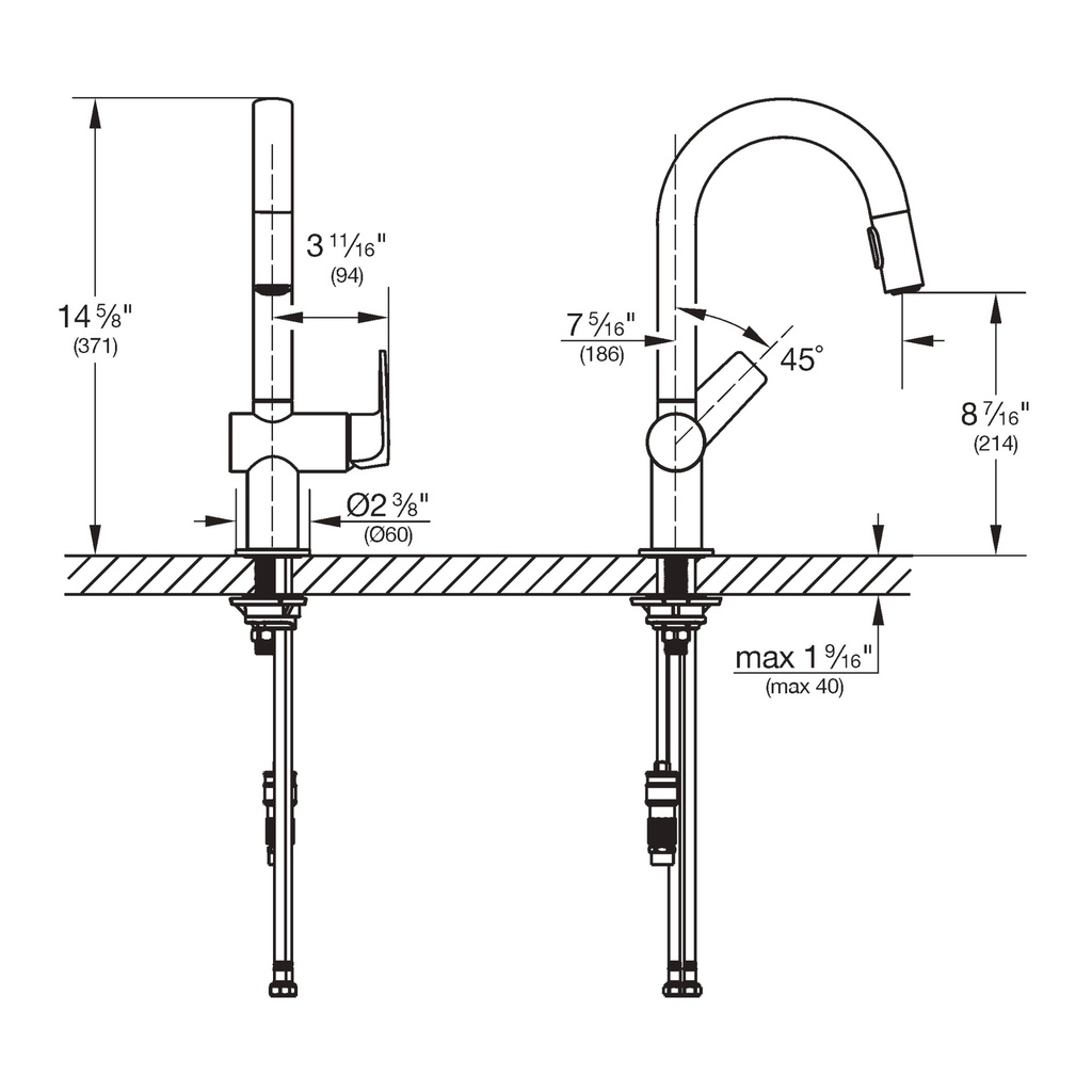 Grohe 30378DC0 Defined Dual Spray Pull-Down Bar Faucet SuperSteel InfinityFinish