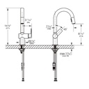 Grohe 30378DC0 Defined Dual Spray Pull-Down Bar Faucet SuperSteel InfinityFinish