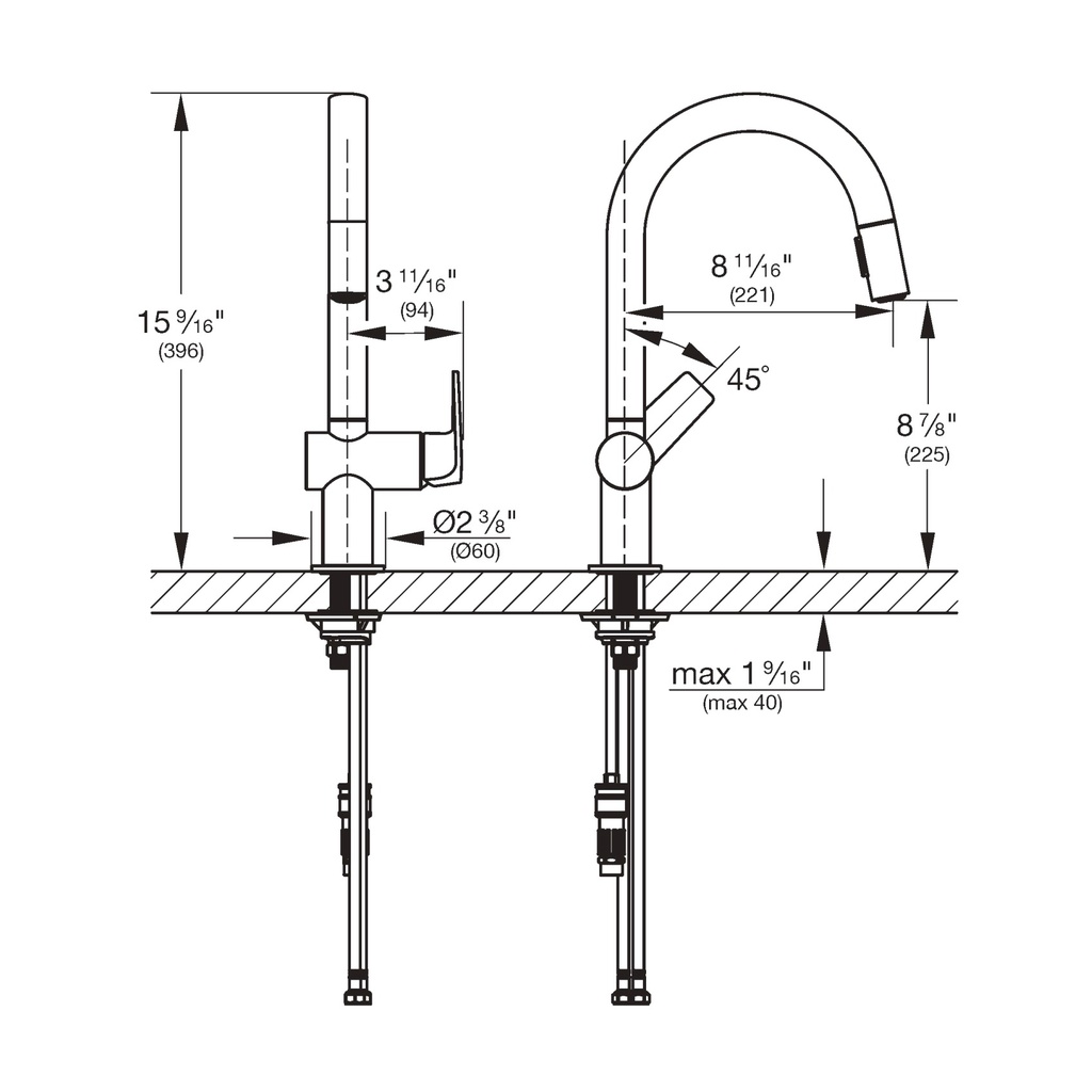 Grohe 30377Dc0 Defined Dual Spray Pull-Down Kitchen Faucet