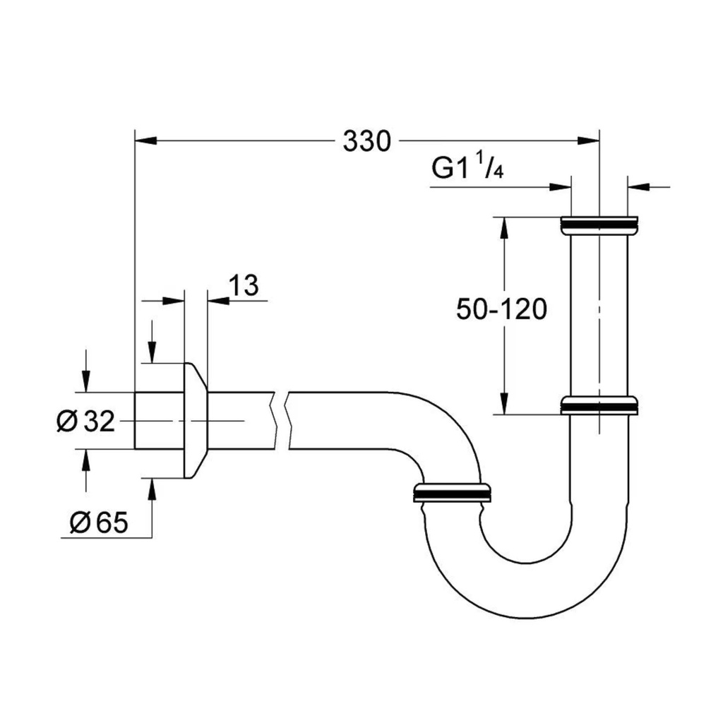 Grohe 28961000 Grohe P-Trap