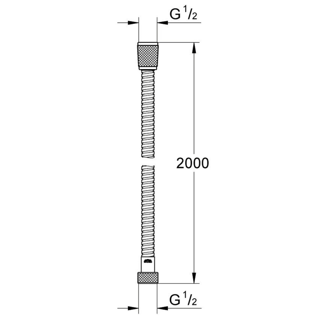 Grohe 28145001 Metal Shower Hose 2000Mm