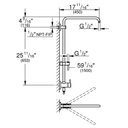 Grohe 26485000 Retro-Fit Shower System W/O Shw 25In Us Chrome