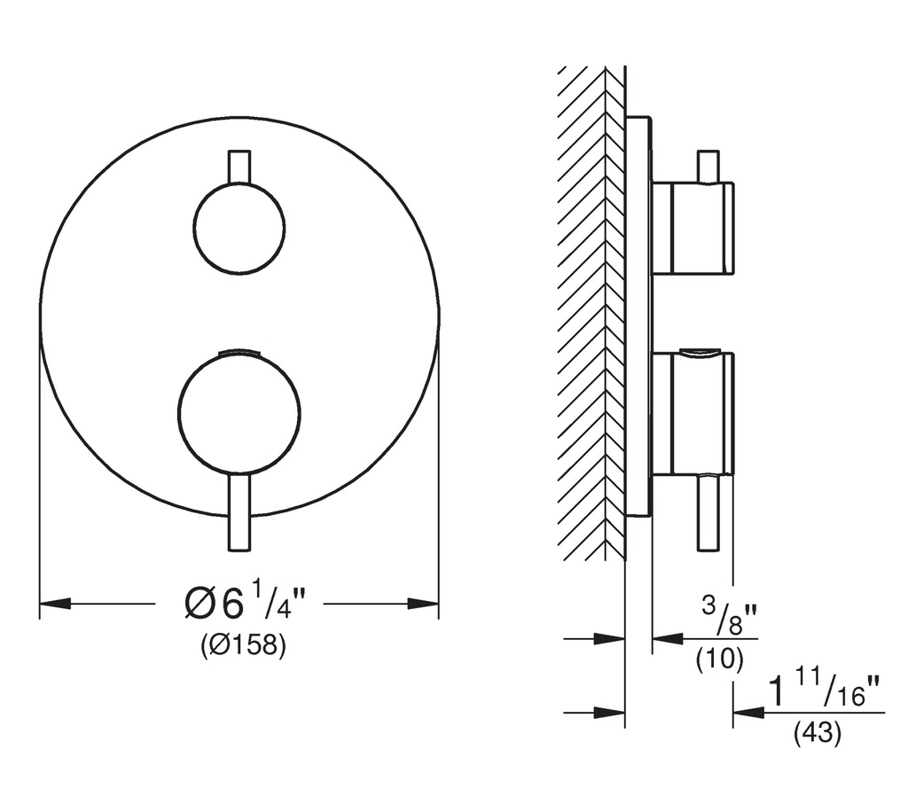 Grohe 24361GN0 Atrio Thm Trim Bath