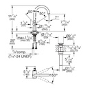 Grohe 24350GN0 Atrio 1H Sink L 1.2Gpm