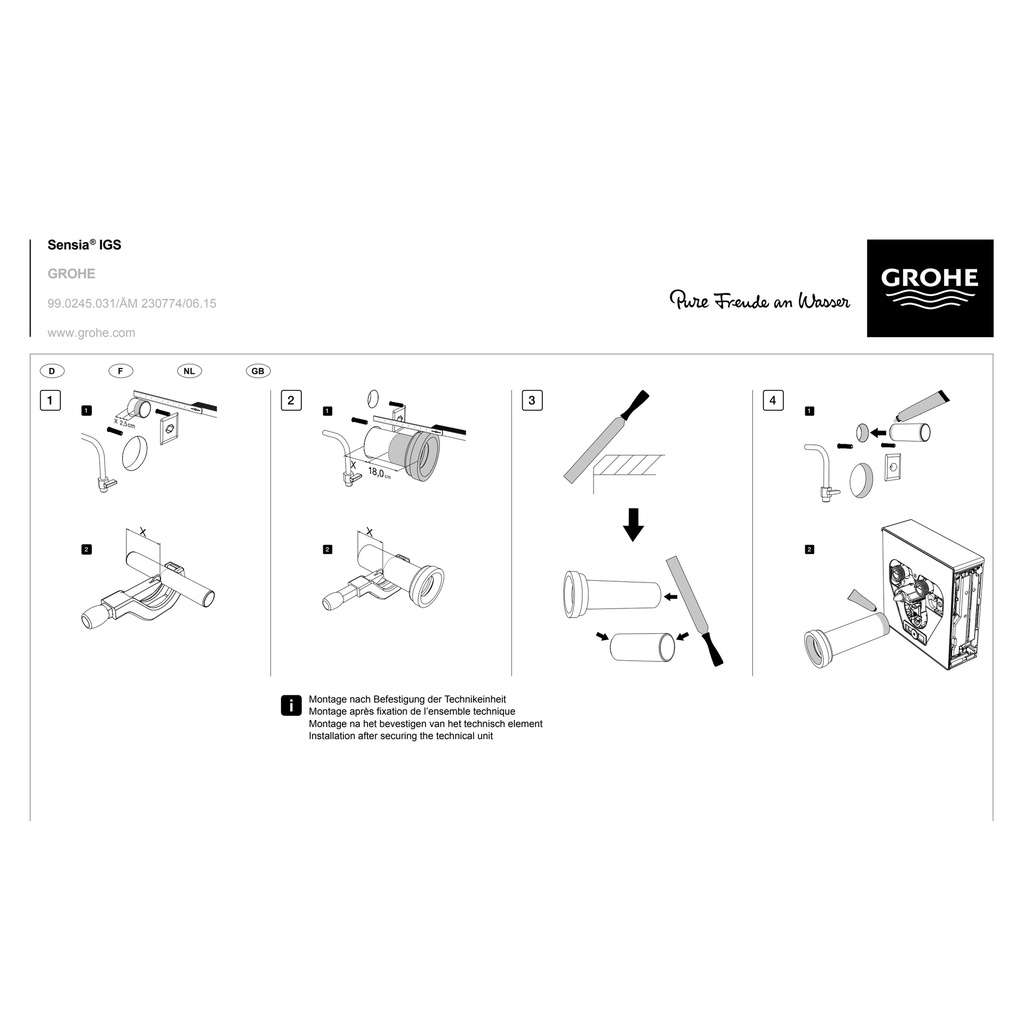 Grohe 14917000 Connecting Pipe