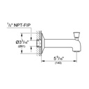 Grohe 13346000 Agira Bath Spout &Diverter Wall-M. Us Chrome