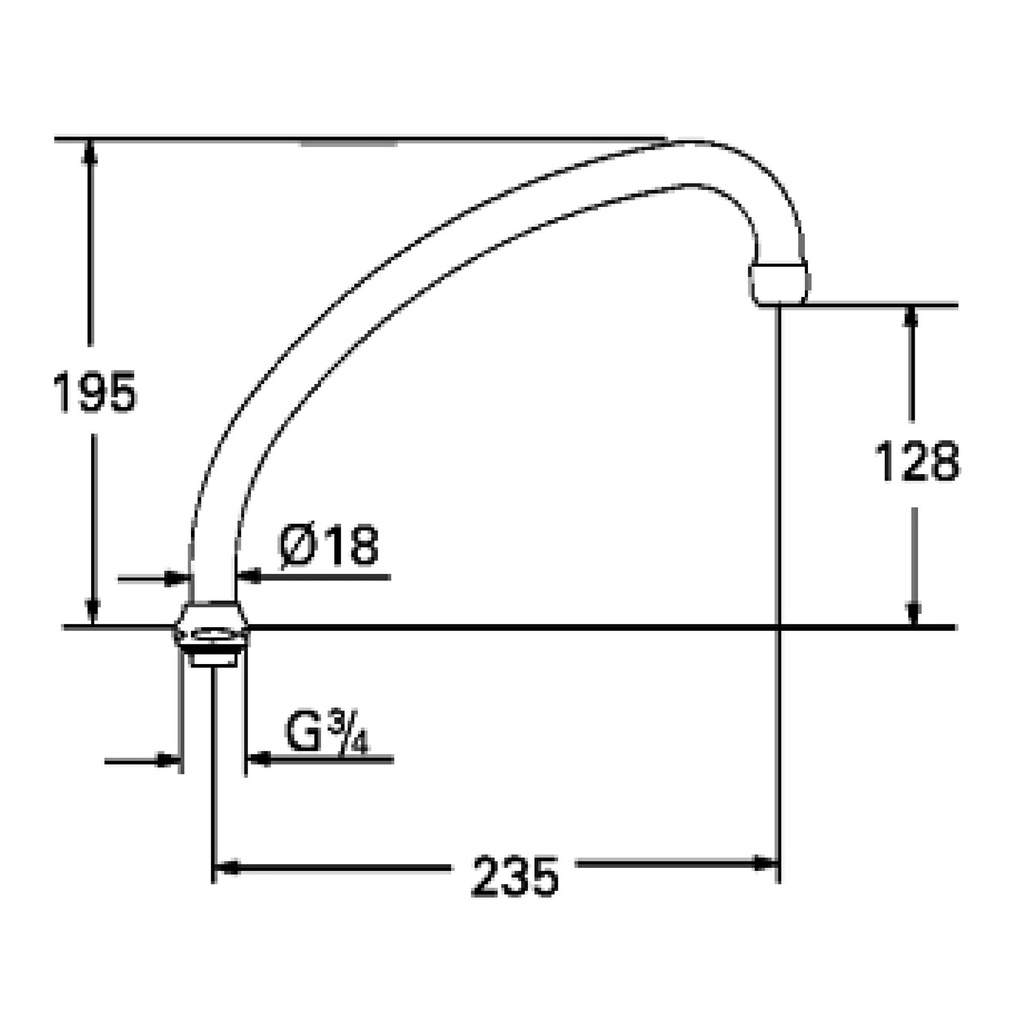 Grohe 13077000 Spout