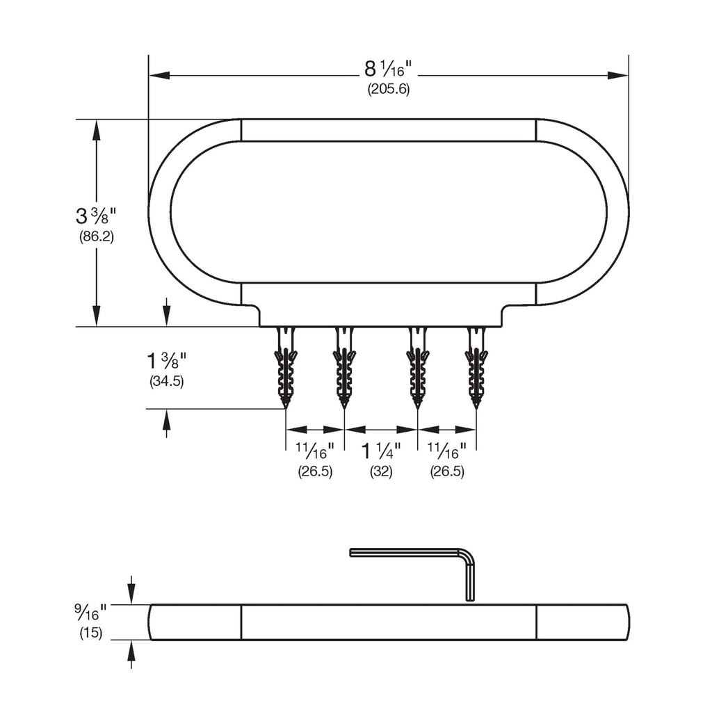 Grohe 40972000 Defined Towel Ring