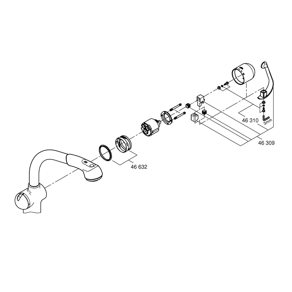 Grohe 46310000 Mounting Set Chrome