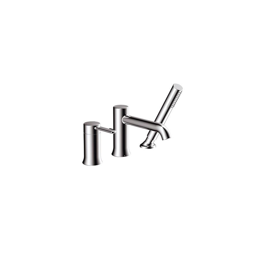 ALT 40772 Circo 3 Piece Deckmount Tub Filler With Handshower Chrome 1