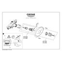 Grohe 47019000 Thermo-Element 3/4 Bimetallic Chrome