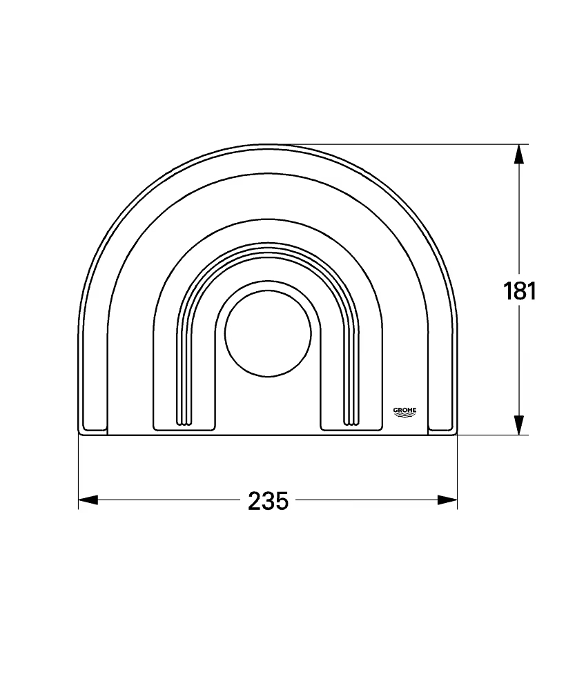 Grohe 47459Ip0 Escutcheon Chrome/Matte Chrome