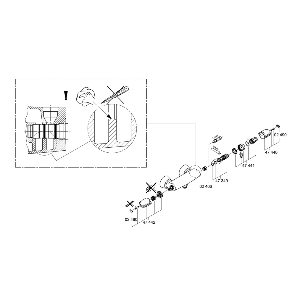 Grohe 47526000 Universal Escutcheon Chrome