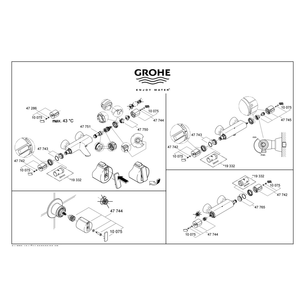 Grohe 47750000 Stop Grohe Chrome