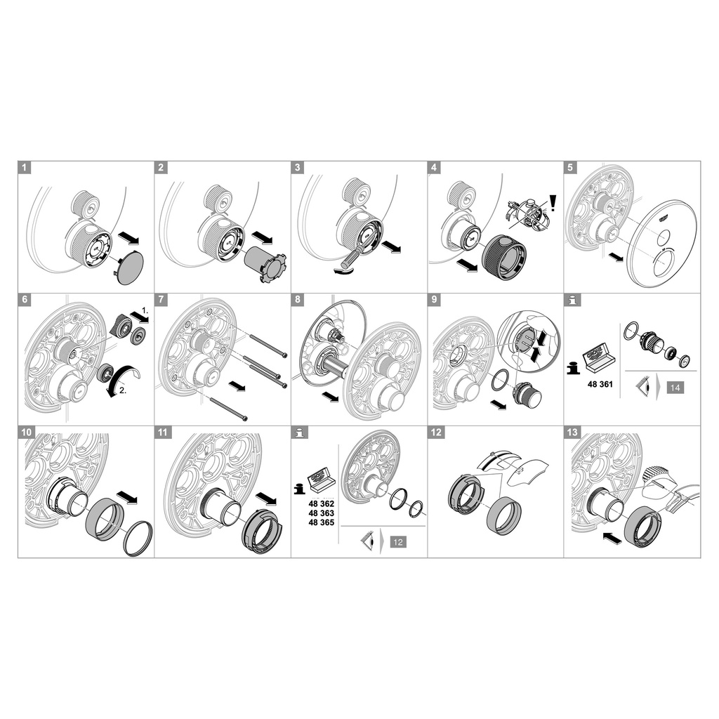 Grohe 483612430 Pushbutton