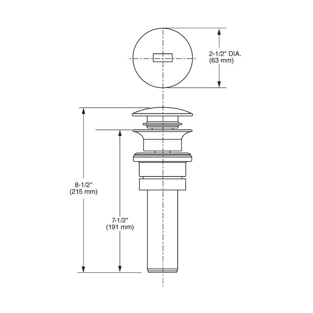 Grohe 48657000 Bathroom Sink Pop-Up Drain W/O Overflow