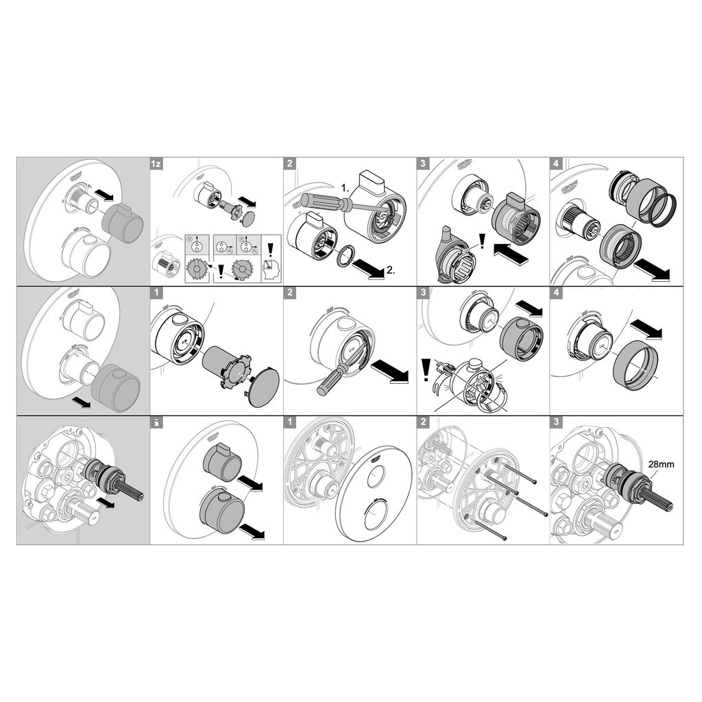 Grohe 49083000 On/Off Volume Control Handle Grohe Chrome
