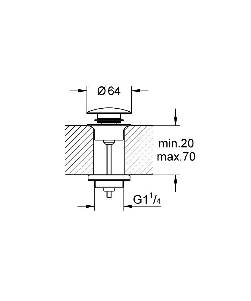 Grohe 65807000 Grohe Waste Fitting