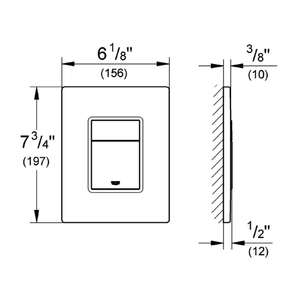 Grohe Skate Actuator Flush Plate 38732GN0 in Brushed Cool Sunrise