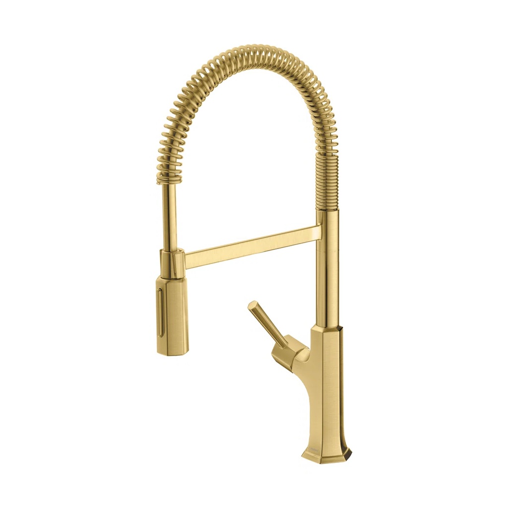 Hansgrohe 04851250 Locarno Semi Pro Kitchen Faucet 2 Spray 1.75 Gpm Brushed Gold Optic