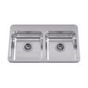 Franke ALBD4406P-1-1 Double With Ledge 18 Gauge