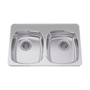Franke ALBD6405-1 Double With Ledge 20 Gauge