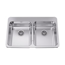 Franke ALBD6406P-1-1 Double With Ledge 18 Gauge