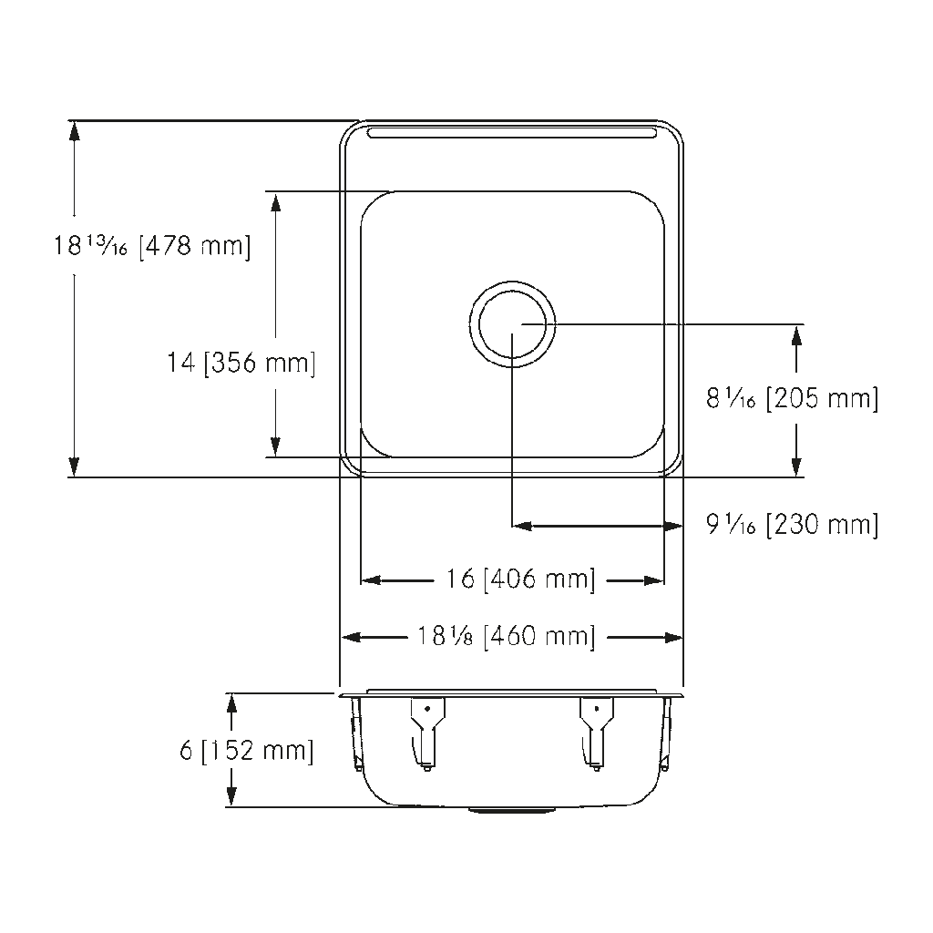 Franke ALBS4606P-1-3 Single With Ledge 18 Gauge