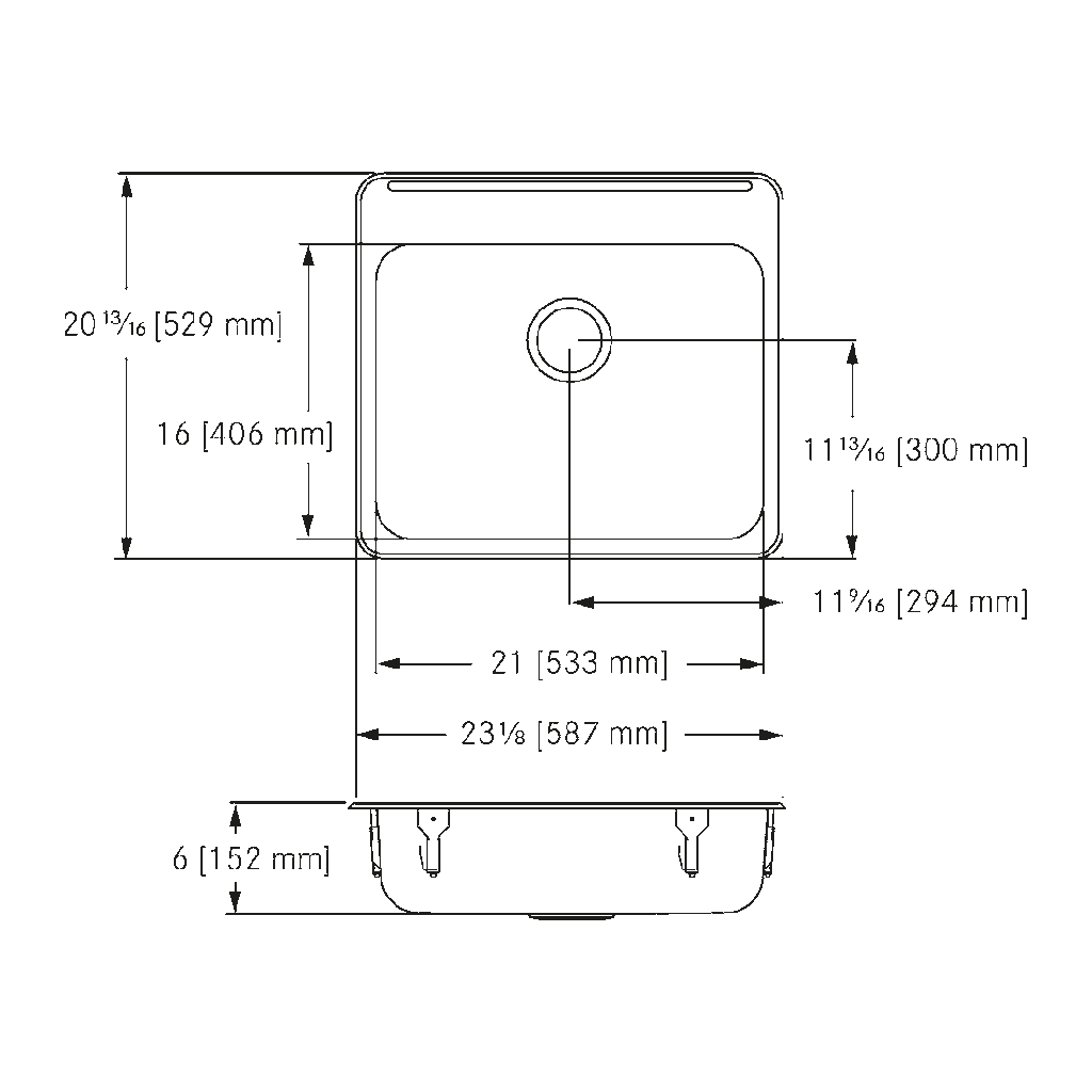 Franke ALBS6106P-1-1 Single With Ledge 18 Gauge