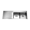 Franke LBDDBL6408P-1-1 18 Gauge Drainboard Sink Double