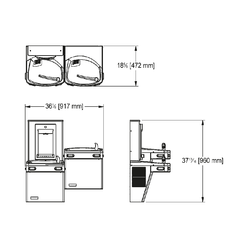 Franke KEP8ACSL-SBF-GRY Chilled Split Level Combination Manual Universal Greystone