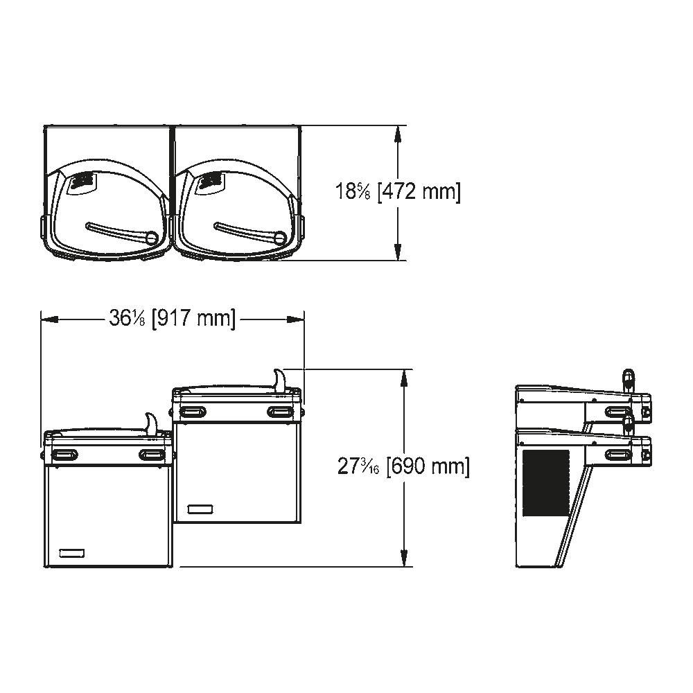 Franke KEP8ACSL-STN Chilled Split Level Universal Fountain