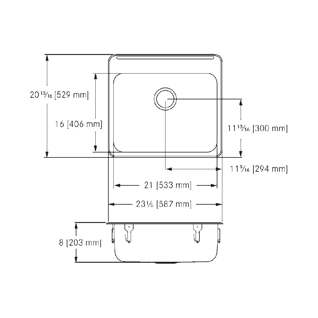 Franke LBS6108P-1 Single With Ledge 18 Gauge