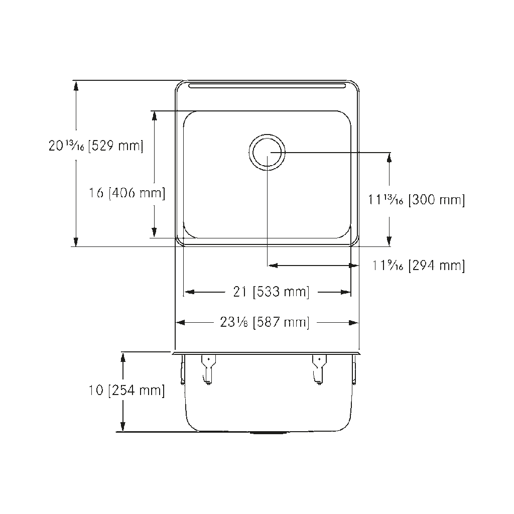 Franke LBS6110P-1-3 Single With Ledge 18 Gauge