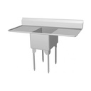 Franke RSL2418LR-1-2 Restaurant Series 16 Gauge Single Compartment