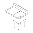 Franke RSL2418R-1 Restaurant Series 16 Gauge Single Compartment