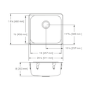 Franke S6808-1 Single No Ledge 20 Gauge