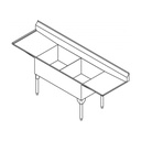 Franke SDL2436LR-1 Service Series 14 Gauge Double Compartment