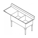 Franke SDL2448R-1-2 Service Series 14 Gauge Double Compartment