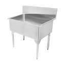 Franke SL2448-316-5-2 Scullery 16 Ga Single 1.5 In Waste T316 2 Hole