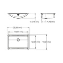 Franke OWB1420U-5 Vanity Undermount 18 Gauge Overflow Rectangular