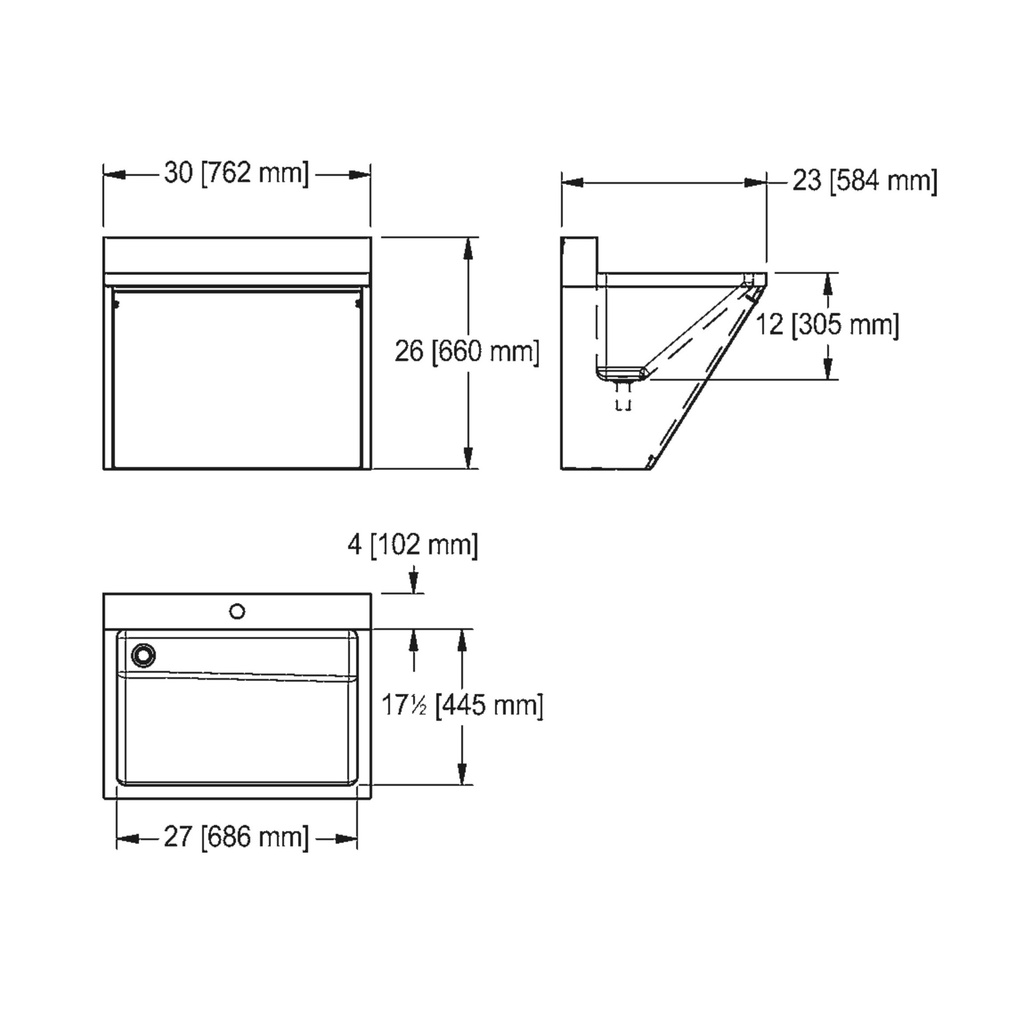 Franke SSU1-00 Scrub Sink 16Ga