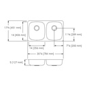 Franke UCD6405P-1 Double Undermount Sink 18 Gauge