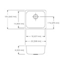 Franke UCS6808P-1 Single Undermount Sink 18 Gauge
