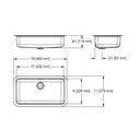 Franke WB1119U-5 Vanity Undermount 18 Gauge No Overflow Rectangular